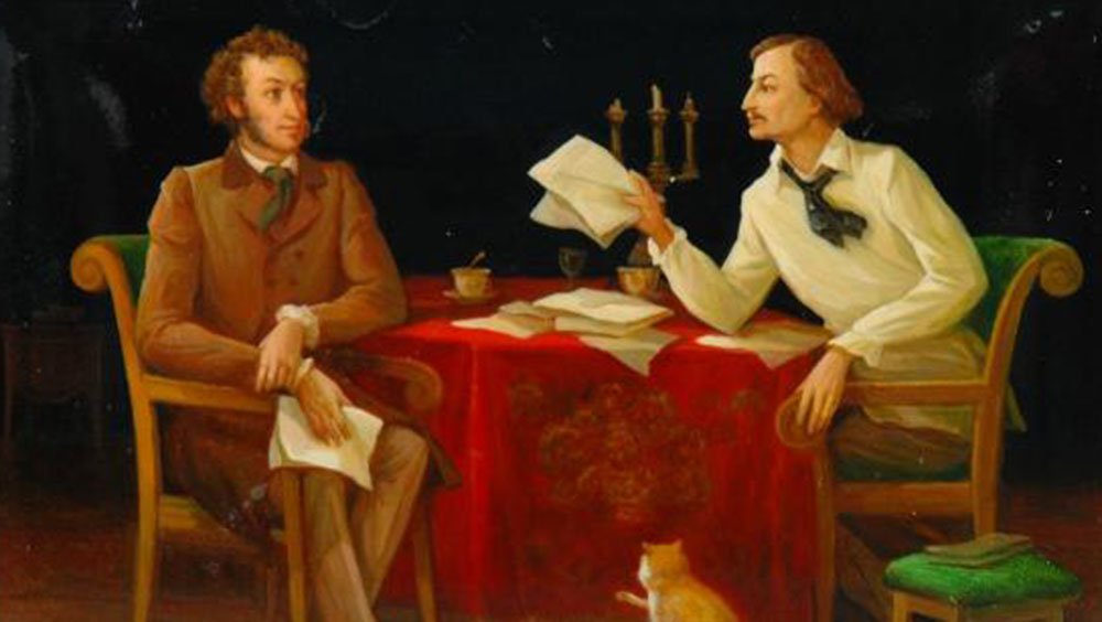 Писатели времени пушкина. Гоголь и Пушкин.