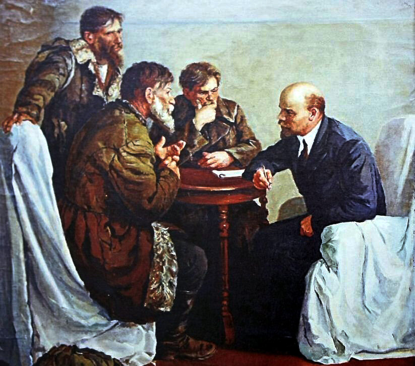 Картина советского художника Владимира Серова «Ходоки у Ленина»