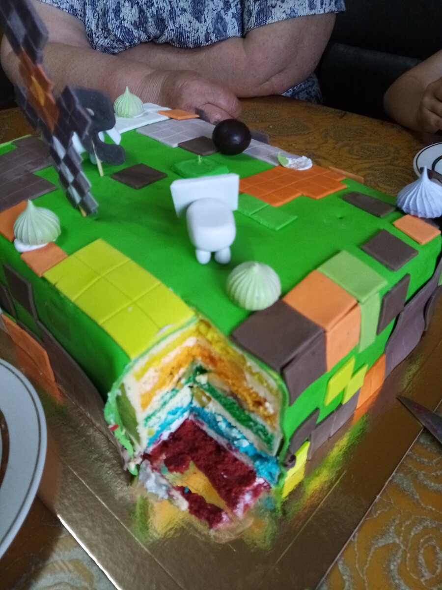 Торт "майкрафт" 