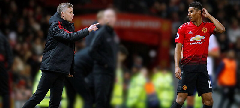 Оле Гуннар Сульшер и Маркус Рэшфорд