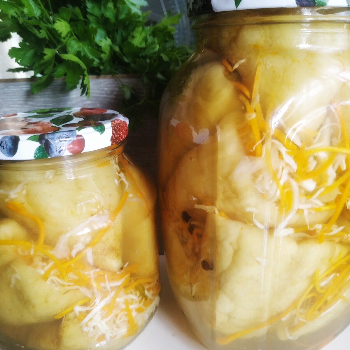 Перцы фаршированные капустой и морковью на зиму