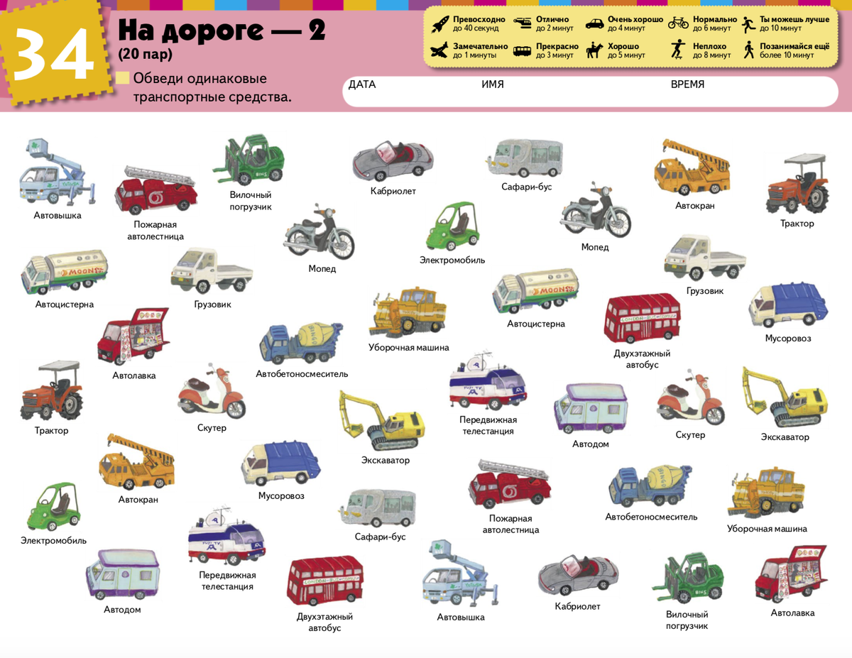 Найдите одинаковые транспортные средства