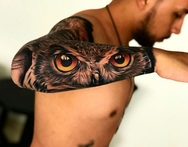 Варианты изображения и комбинирования совы в татуировках