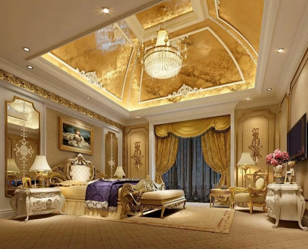 Золотистый интерьер. Дворец Luxury Antonovich. Королевская спальня Luxury Antonovich Design. Королевский интерьер Luxury Antonovich Design. Роскошные интерьеры в золоте.