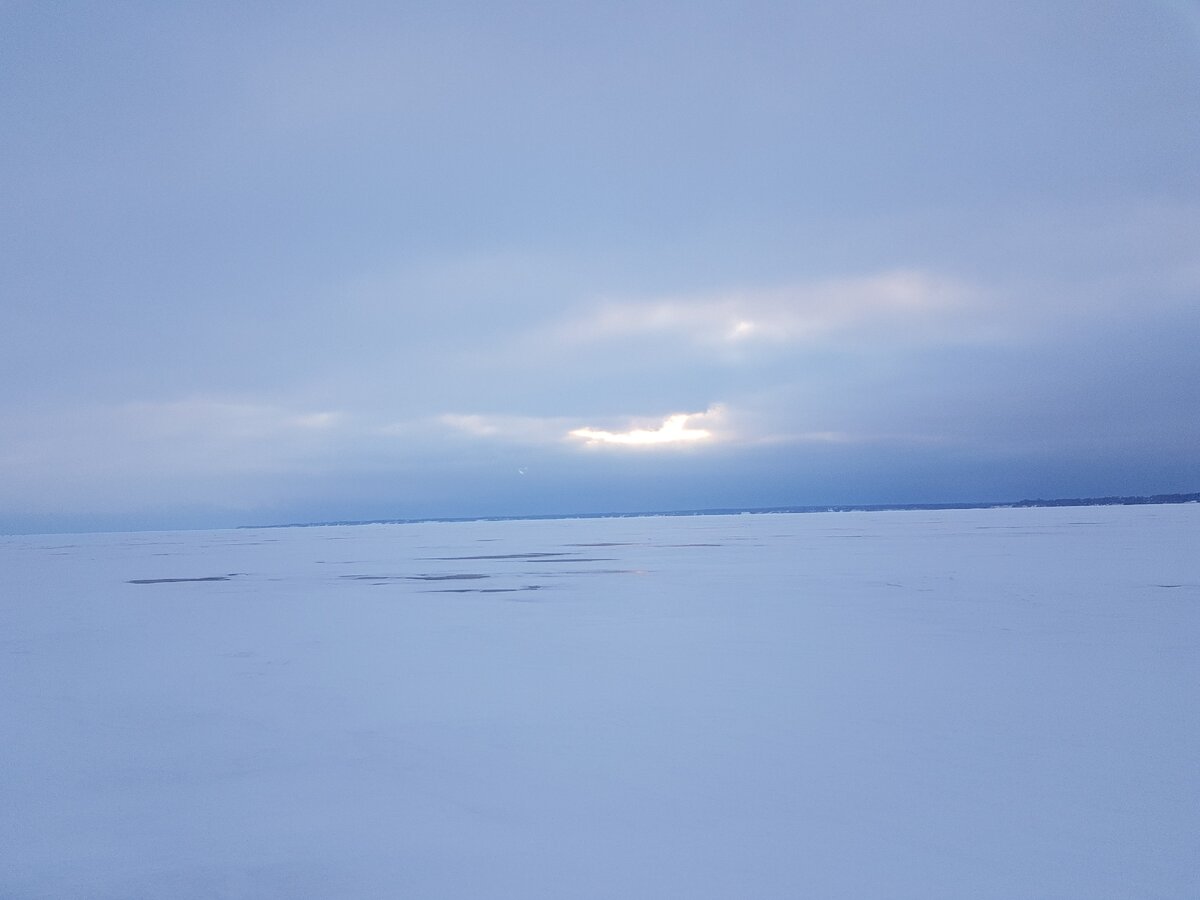 Зимнее утро на Горьковском водохранилище
