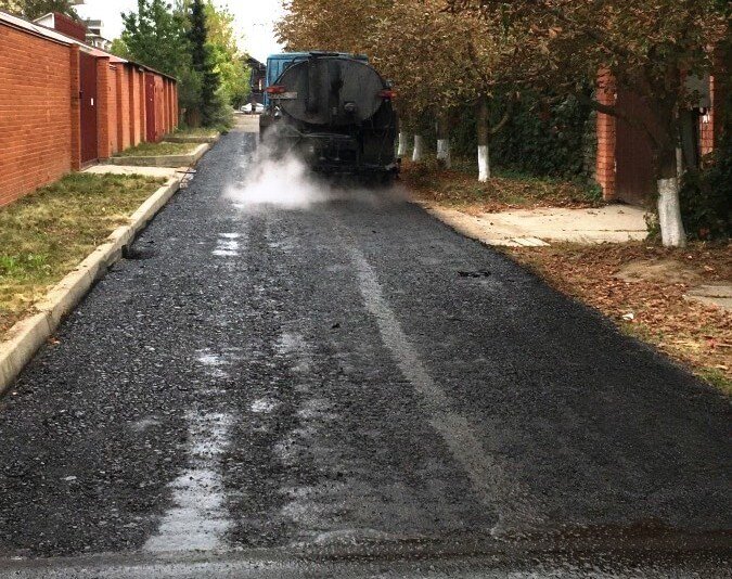 поливка битумной эмульсии