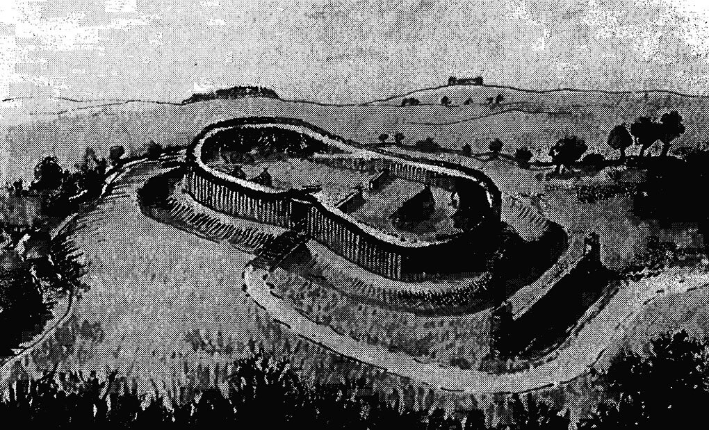 Эскиз воссозданной древней крепости пруссов