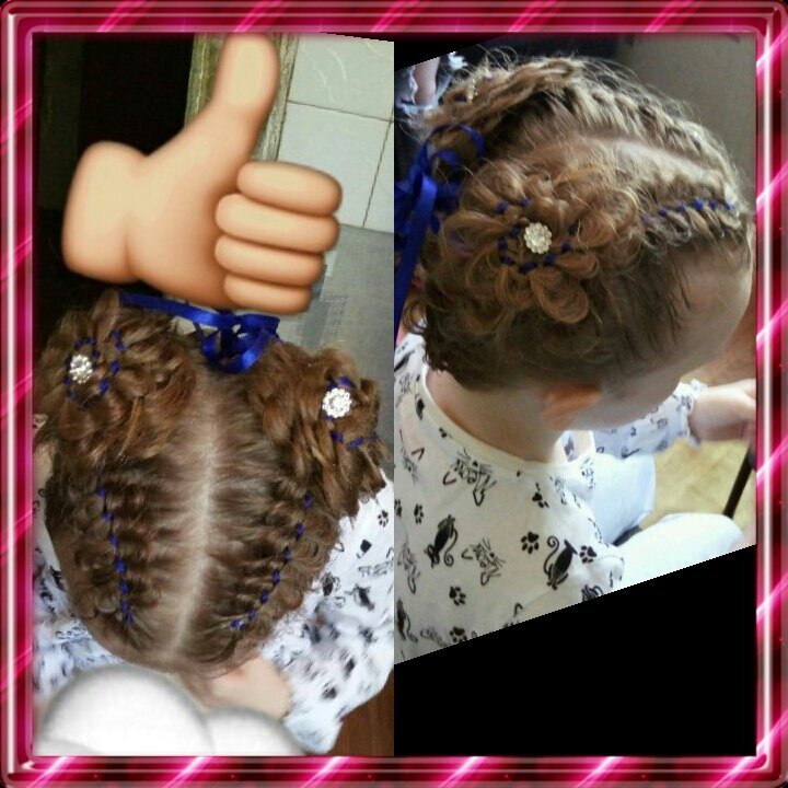 Эта прическа подойдет ребенку в садик,на выпускной и первое сентября