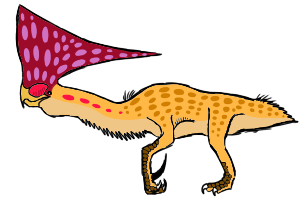 1,7м в длину, 1,4 в высоту, ест плоды, низкорослые растения и мелких зверушек