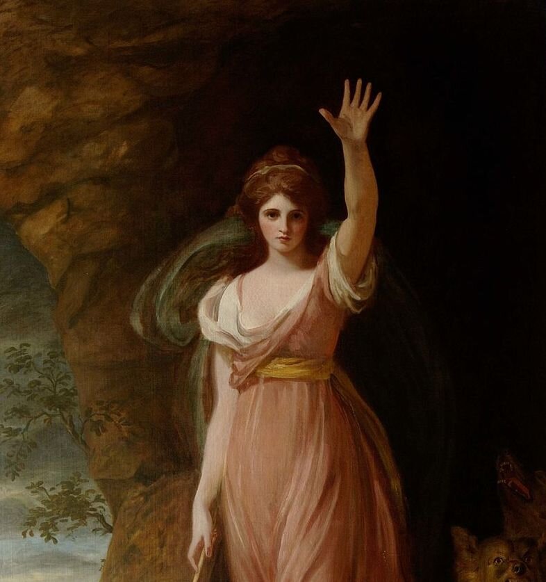 Эмма Харт, леди Гамильтон (около 1765–1815), в роли Цирцеи в поместье Уоддесдон