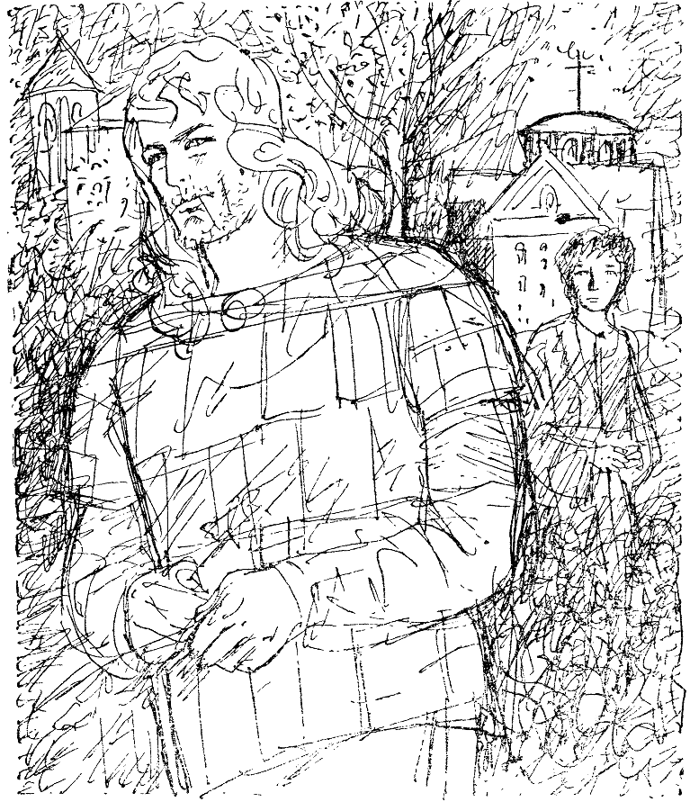 Эд, спасший из Забывайки своего брата Роберта и Озрика. Иллюстрация Г. Калиновского (источник фото: https://litvek.com/book-read/479259-kniga-aleksandr-alekseevich-govorov-poslednie-karolingi-chitat-online?p=15)