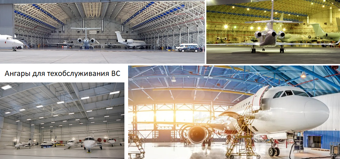 Авиационные ангары для ТО и содержания воздушных судов