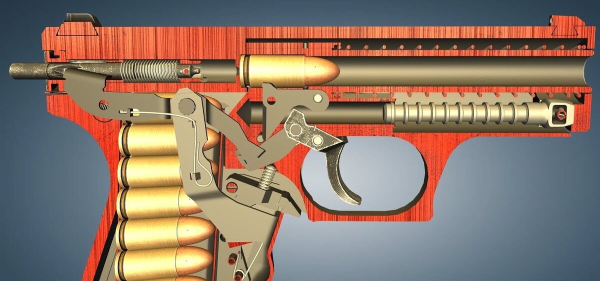 Конструкция пистолета ХК П7.