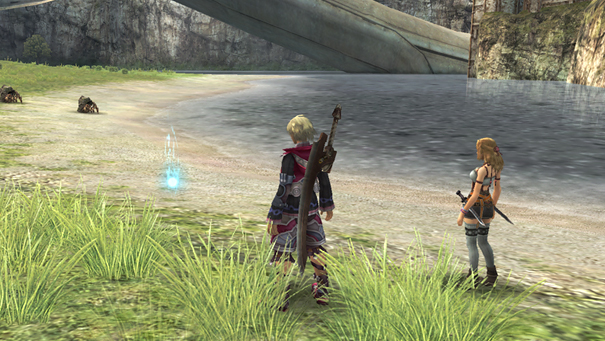 В Xenoblade Chronicles собирательство реализовано любопытным образом: по локациям произвольным образом разбросаны произвольные предметы, падающие в инвентарь от простого к ним прикосновения. Таким образом, просто исследуя местность или даже праздно шатаясь, игрок получает небольшие бонусы, которые можно потратить на прокачку взаимоотношений между героями