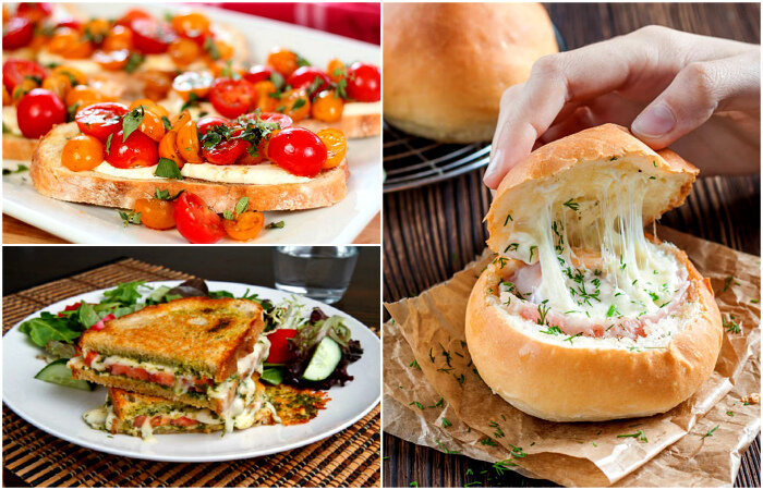  
Рецепты простых и вкусных бутербродов на каждый день.
Современный человек порой не может позволить себе тратить много времени на приготовление еды. Поэтому особой популярностью пользуются блюда, на приготовление которых тратится минимум времени. Одно из таких блюд - бутерброды. Разнообразие рецептов этого блюда поражает. В этом обзоре самые неожиданные бутерброды, приготовление которых не требует особых кулинарных умений и много времени.
