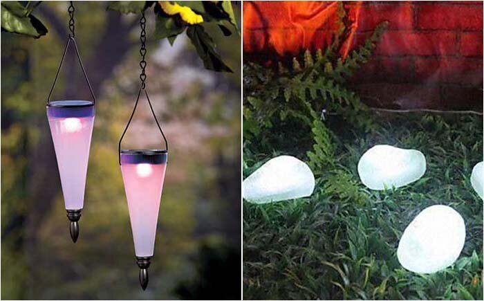 
Освещение двора
