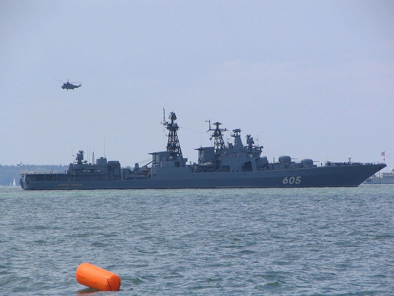 Российский большой противолодочный корабль Адмирал Левченко на 200-летие Трафальгар.