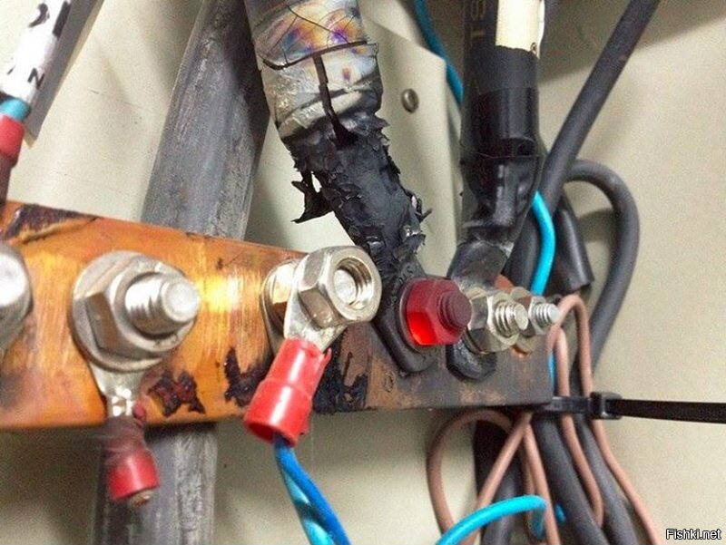 визуализация плохого соединения - алая гайка