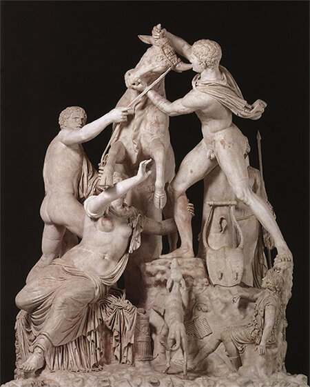 Сейчас, — говорят эти парни, — мы тебя привяжем к рогам быка, и будешь знать, как нашу мать унижать!