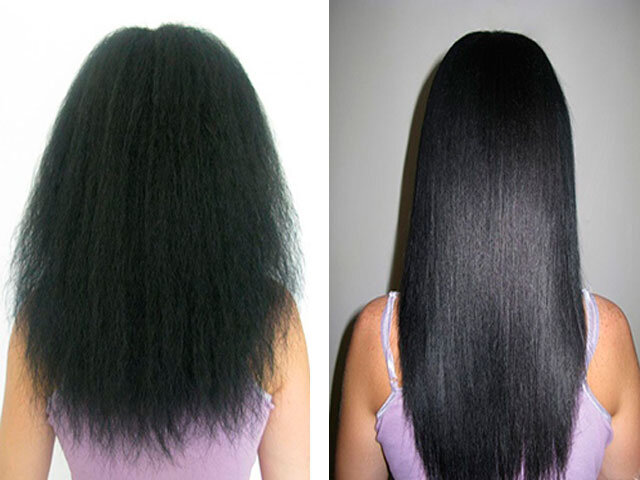 Реальные фото ДО и ПОСЛЕ кератинового выпрямления волос | Brit Hair ...