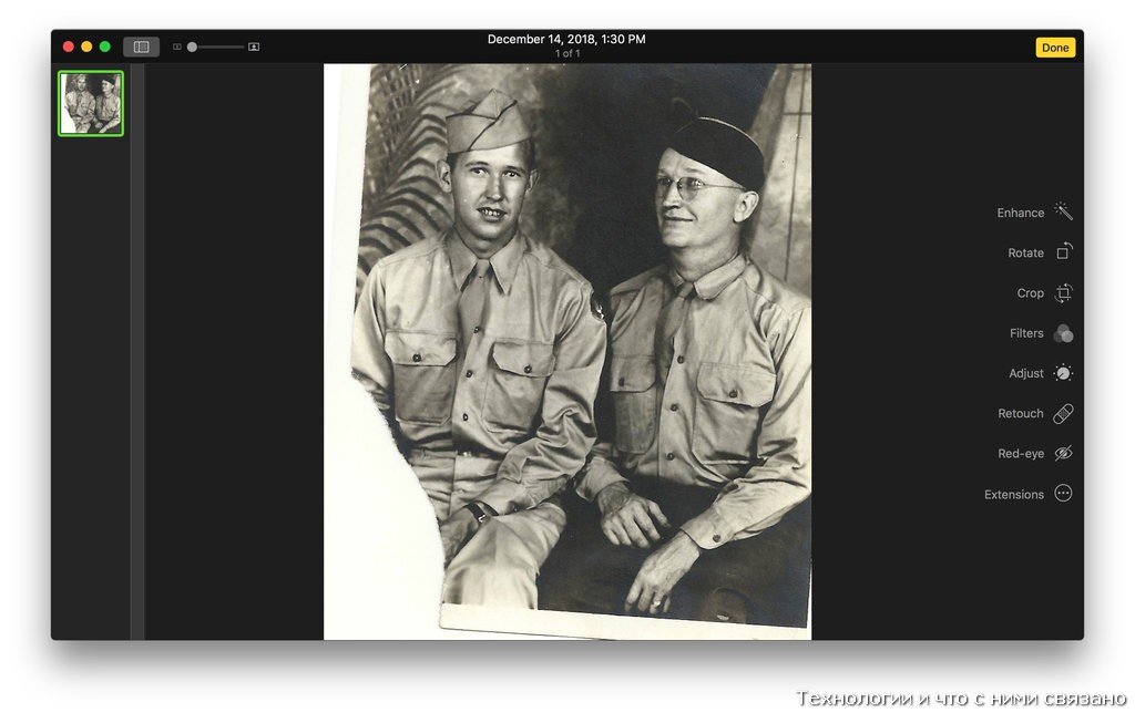 Apple Photos и другие бесплатные программы для редактирования изображений содержат инструменты для очистки старых отсканированных изображений и придания им новой жизни.