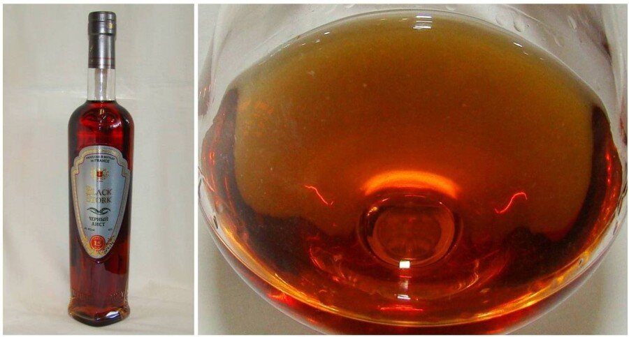 французский бренди Чёрный аист 15 лет