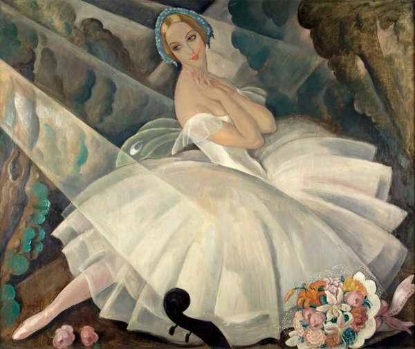 Г.Вегенер. Балерина Улла Поульсен в балете «Шопениана», Париж,1927