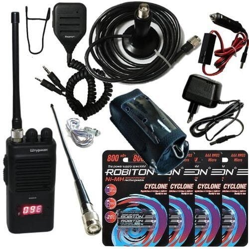 Переносная AM/FM cb рация Штурман-90 в "комплекте автотуриста" - включающем всё, что нужно как для работы в переносном варианте, так и из салона автомобиля