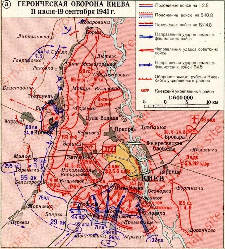 Карта окружения киева