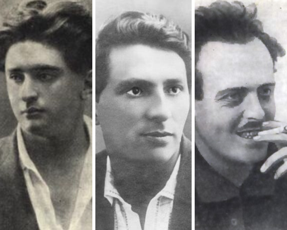 Советские поэты Уткин, Жаров и Безыменский.