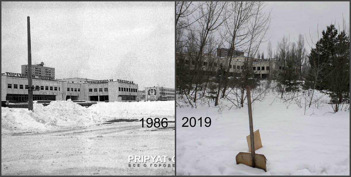 Припять до и после. Фотосравнения, которые покажут, что время делает с заброшенным городом в Чернобыле