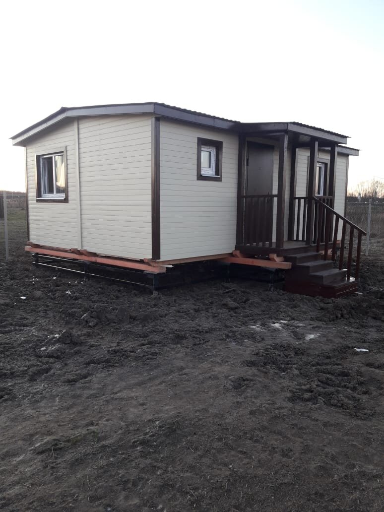 Садовый Домик 7х4,6м "Лион" с крыльцом. 2х1м.