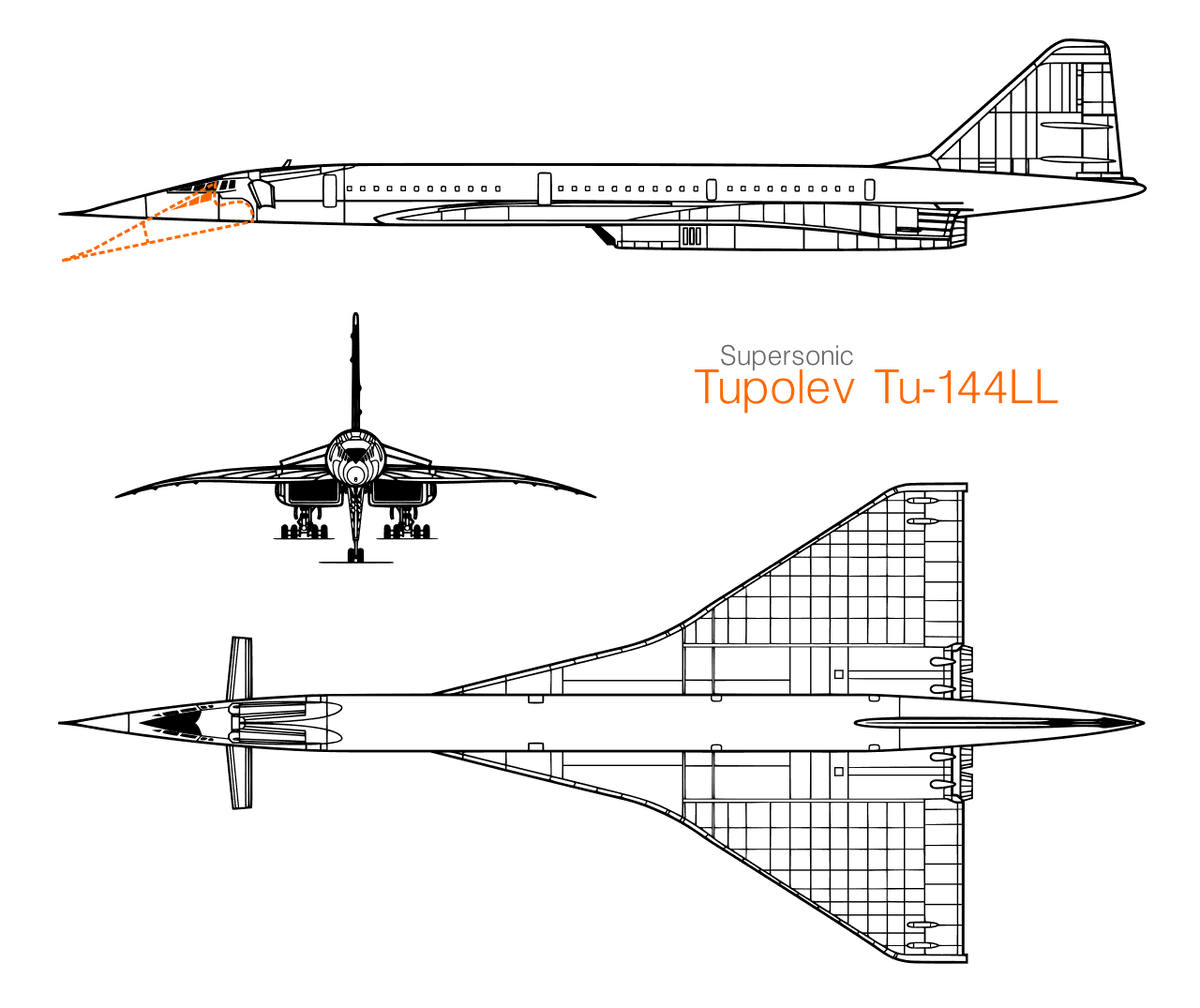 Чертеж Ту-144