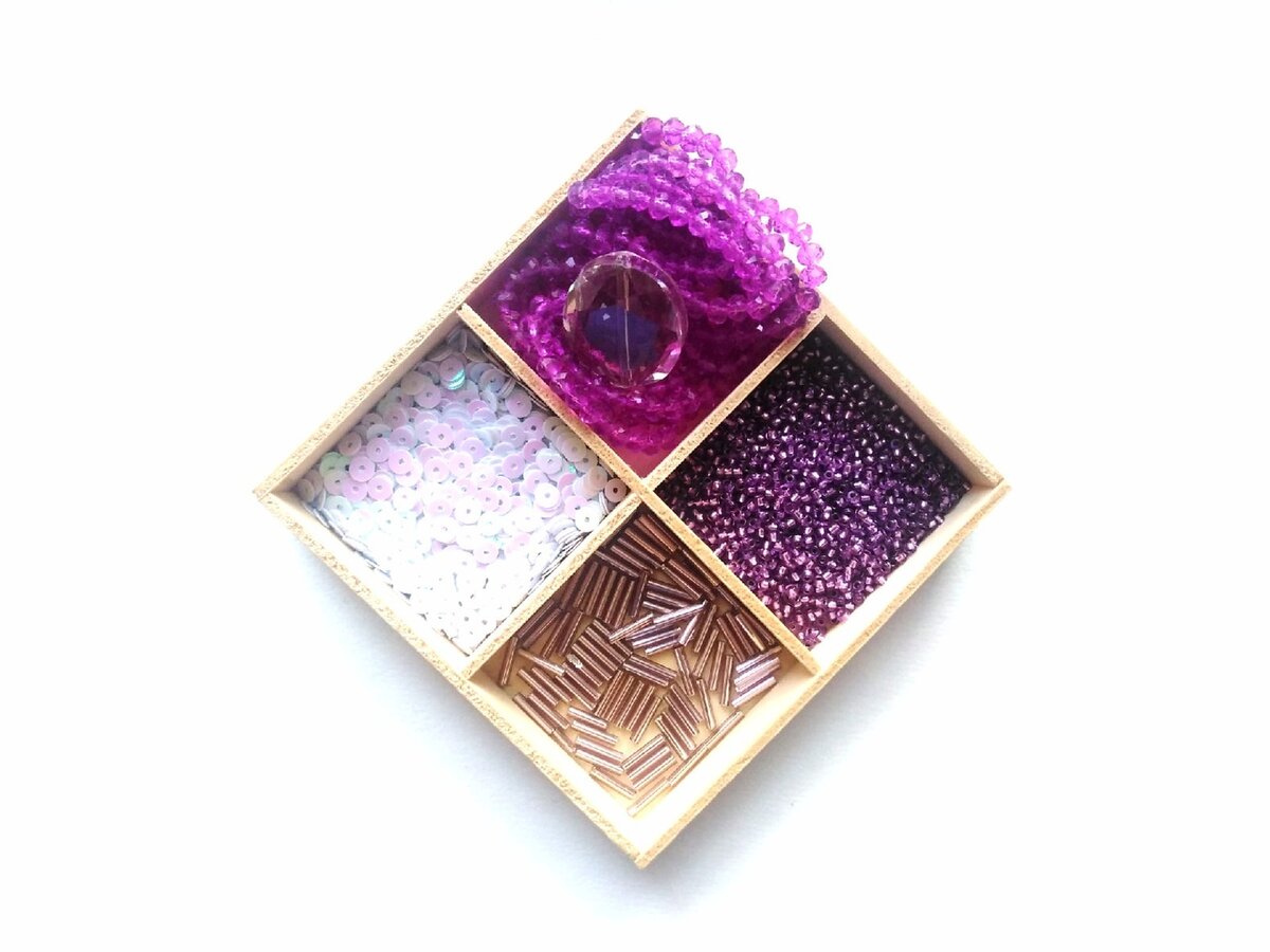 Бисер, стеклярус, пайетки, бусины