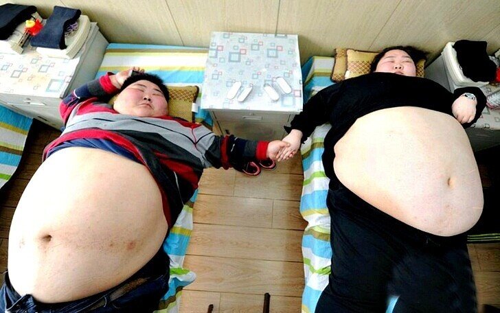 Самые толстые супруги Китая хотят похудеть, чтобы родить ребенка
