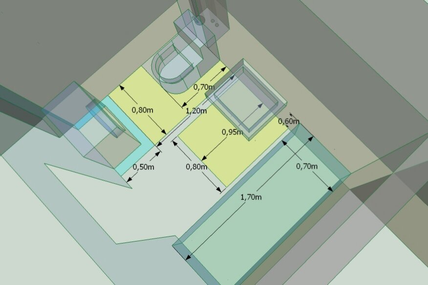  Размер унитаза 70×40 см