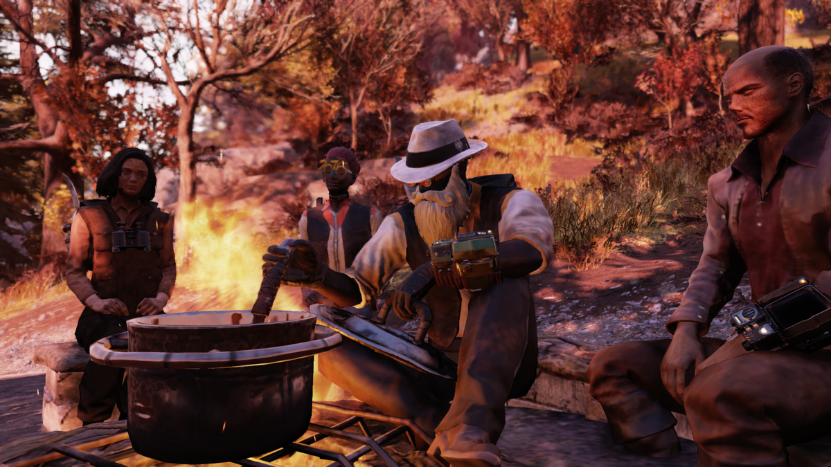 Fallout 76: посиделки у костра