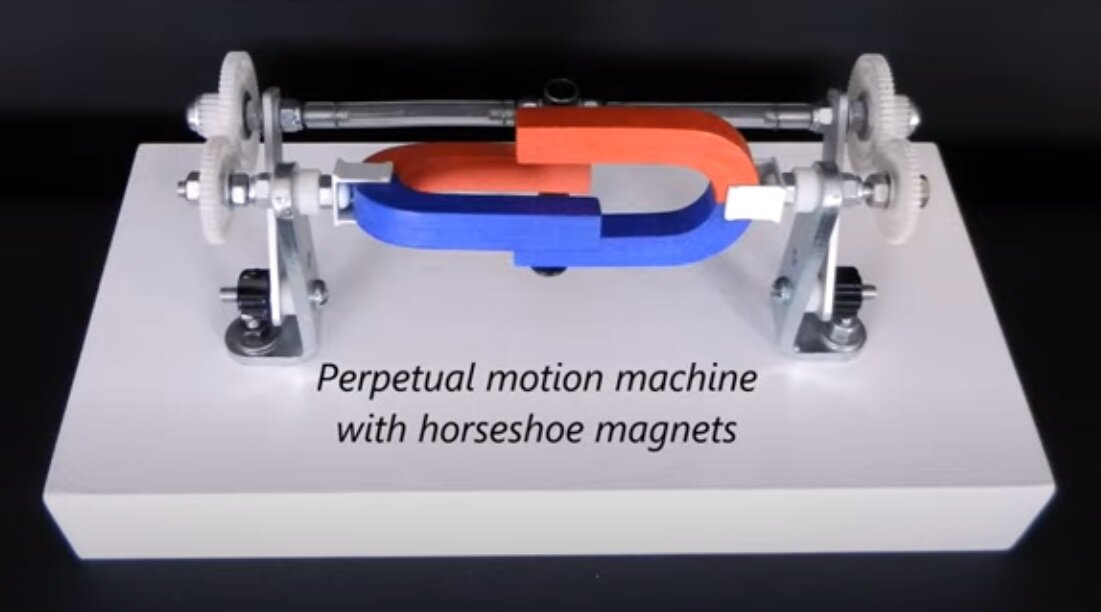 Horseshoe magnets machine  Вечный двигатель на постоянных магнитах
