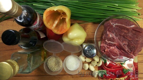 Ингредиенты для приготовления мяса с джусаем
