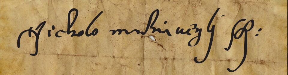 Подпись Никколо Макиавелли