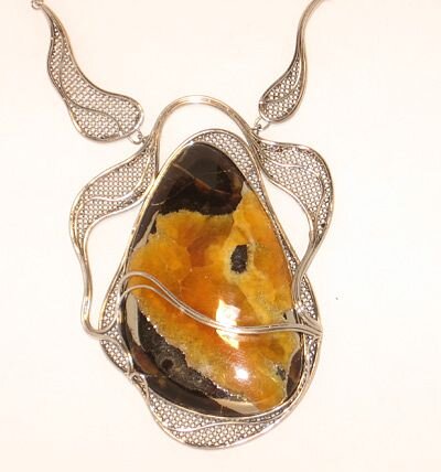 Авторское колье моей работы с Симбирцитом. Фото с Ярмарки мастеров