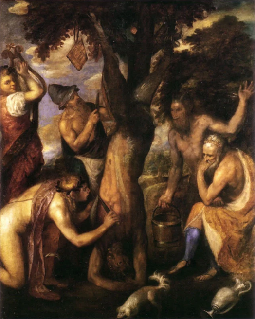 "Наказание Марсия", 1570-1576