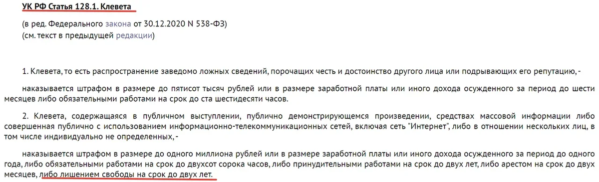 Статья с клеветой и нападками 8 букв. Статья 128.1 УК. Статья 128 налогового кодекса.