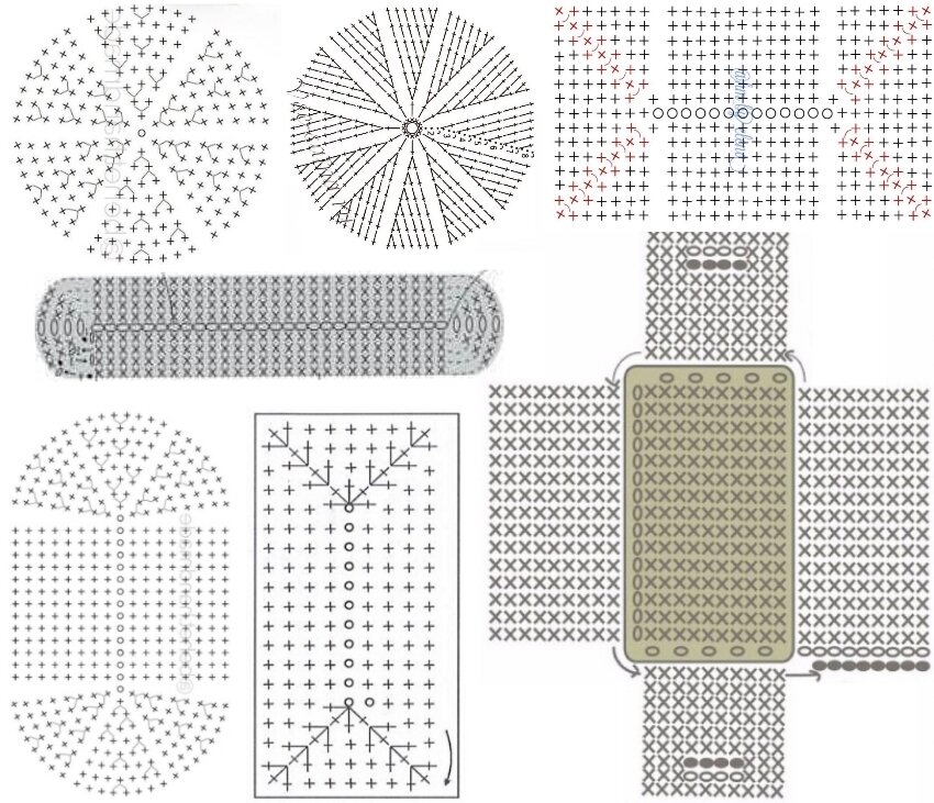 Сумки крючком схемы