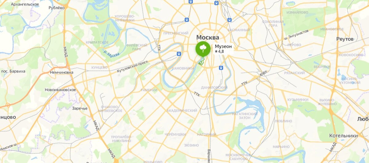 Москва. Музеон. Карта