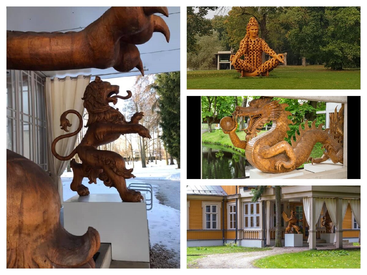 Скульптуры в парке школы йоги «Dipika». Google.de