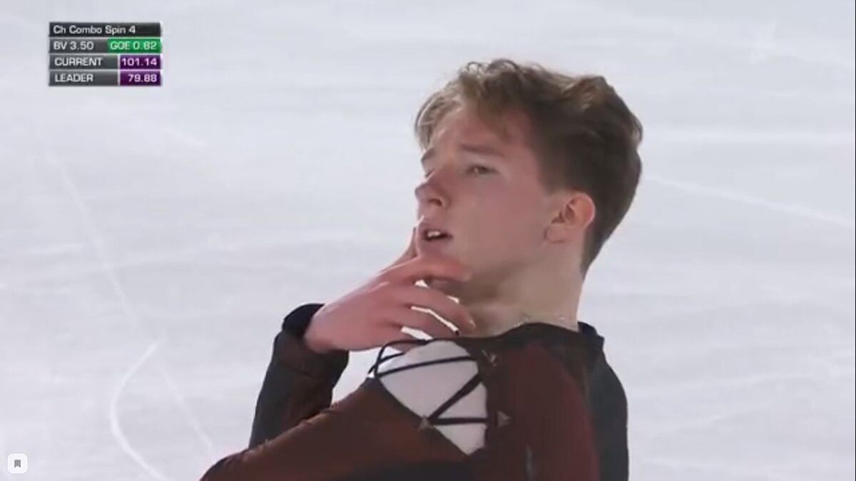 Андрей Мозалев (Россия) - 248,54 балла, в том числе короткая программа 68,77 балла, произвольная 179,77