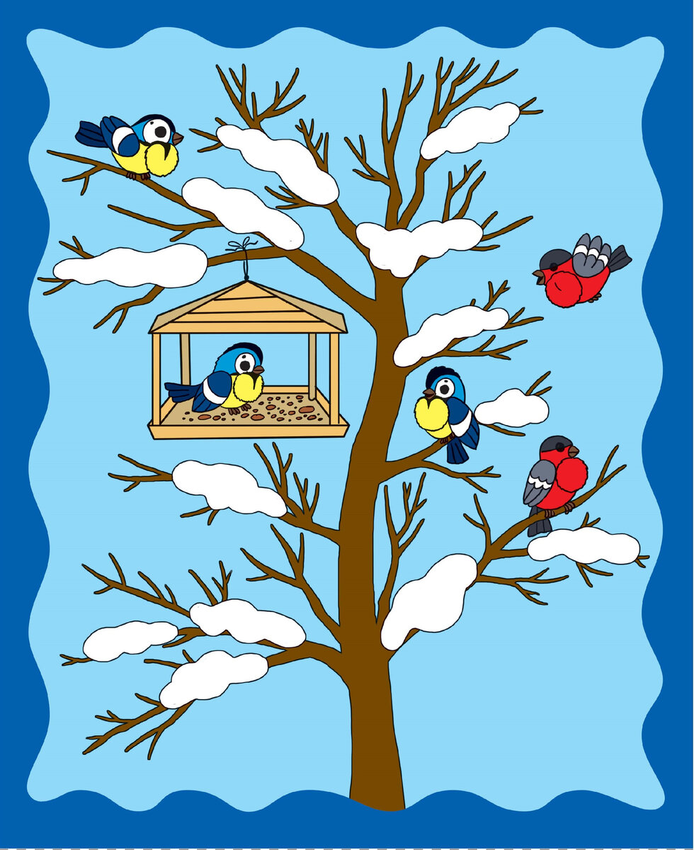 Приклей комочки ваты на дерево (понадобится вата и клей-карандаш).