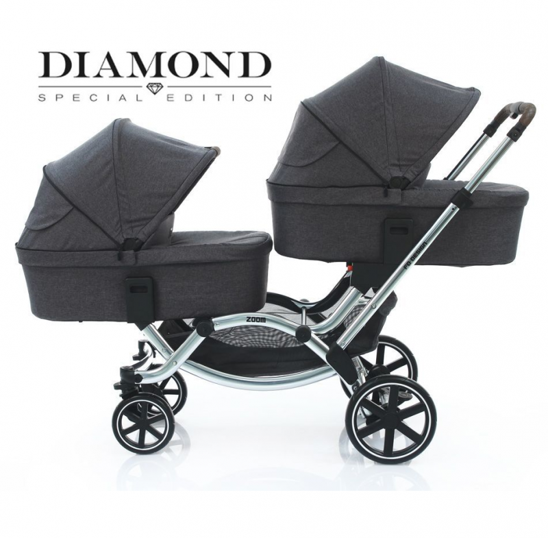 Коляска для двойни (2 в 1, 3 в 1), FD-Design Zoom (ФД-Дизайн Зум) Diamond Special Edition, Diamond asphalt