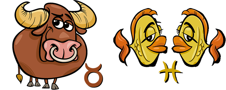 телец и рыбы